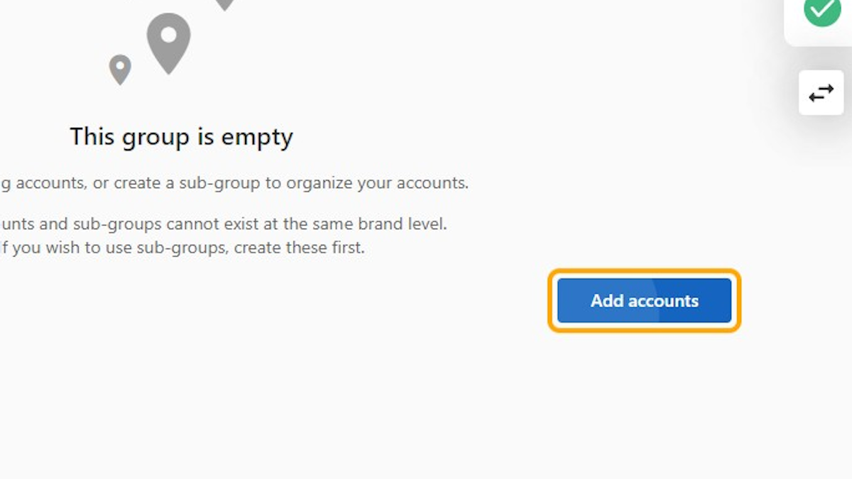 Add accounts button