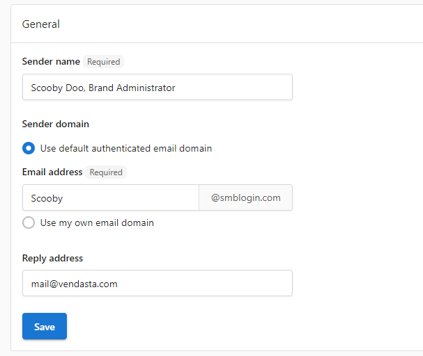 Campaign email settings