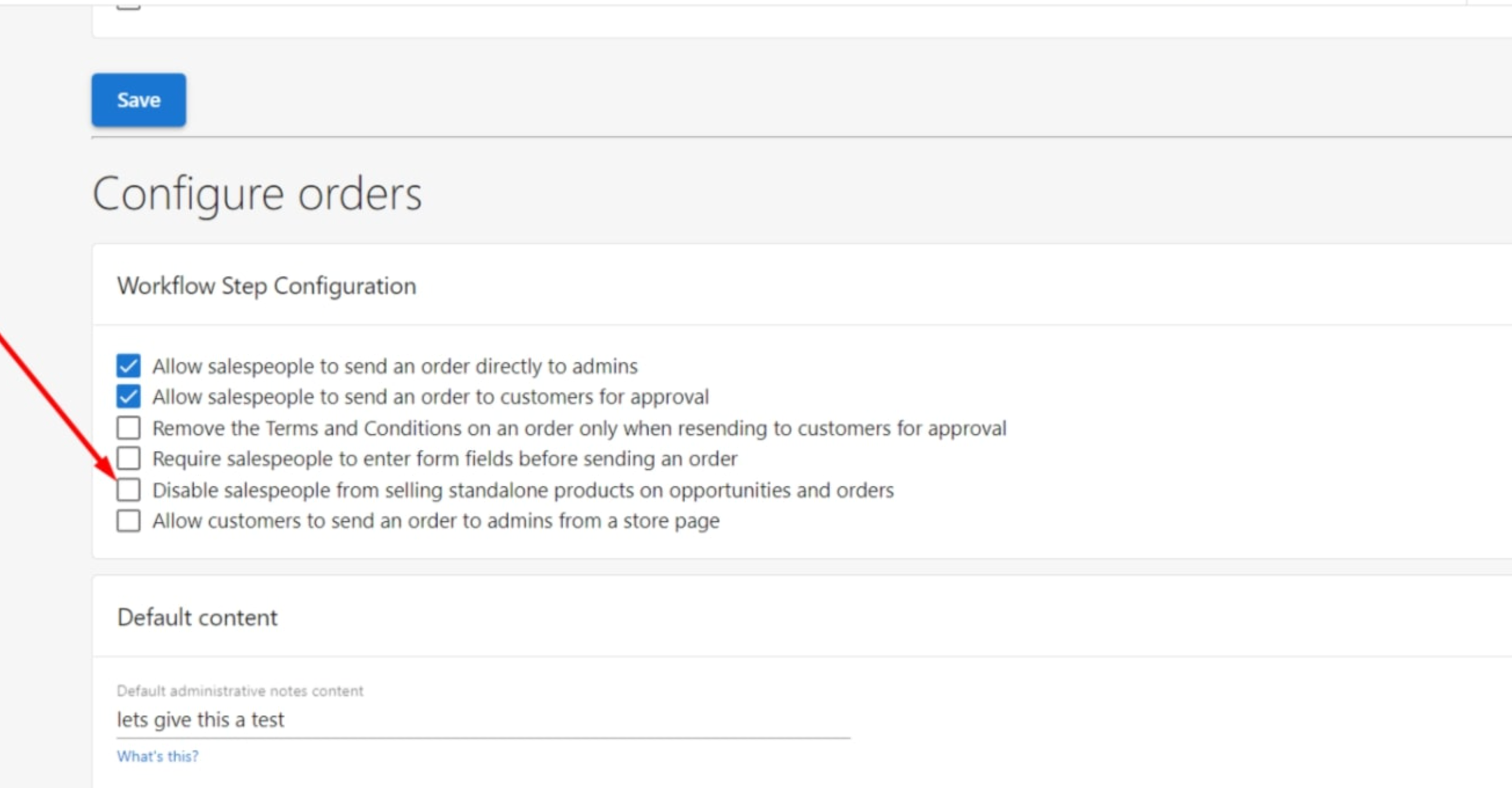 Disable salespeople from selling standalone products