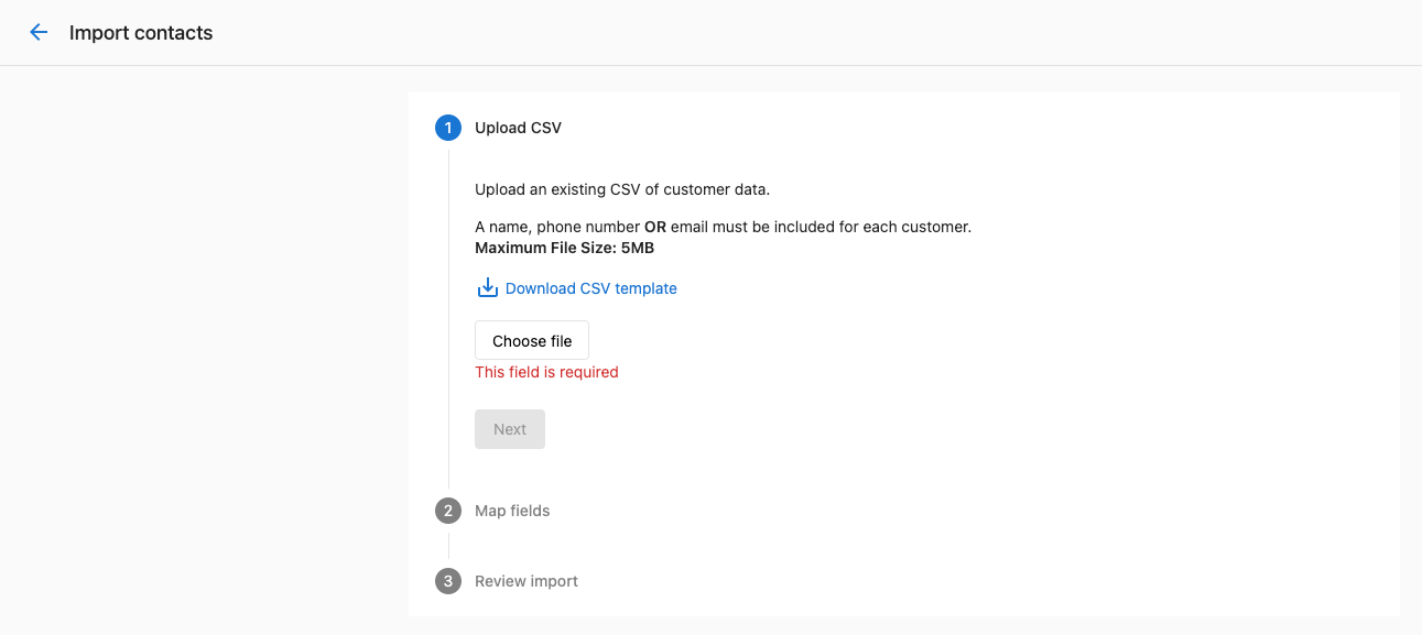 Field Mapping Interface
