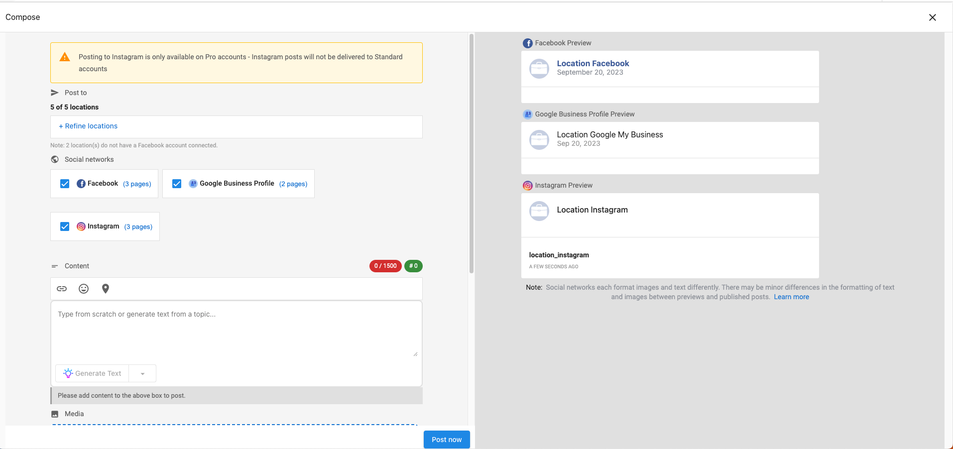 Multi-location Business App Overview