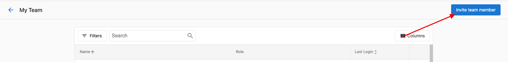 Add new team member option