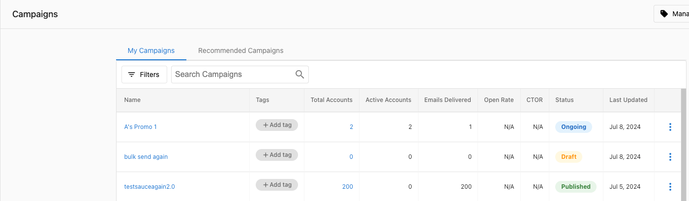 Campaigns Personalization