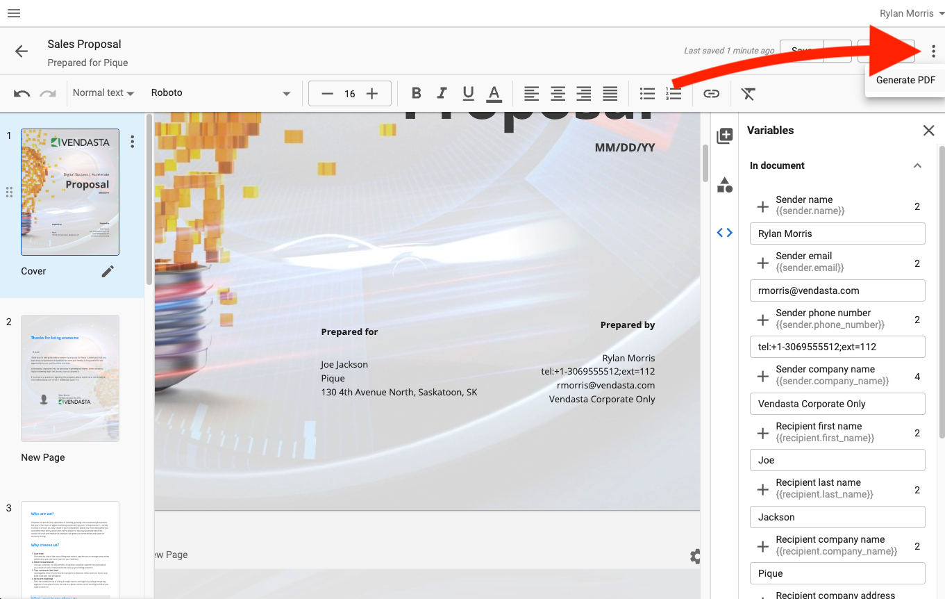 Generate Professional PDFs