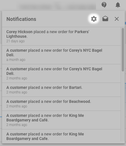 Notification settings