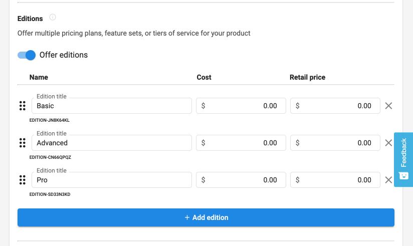 Product Editions