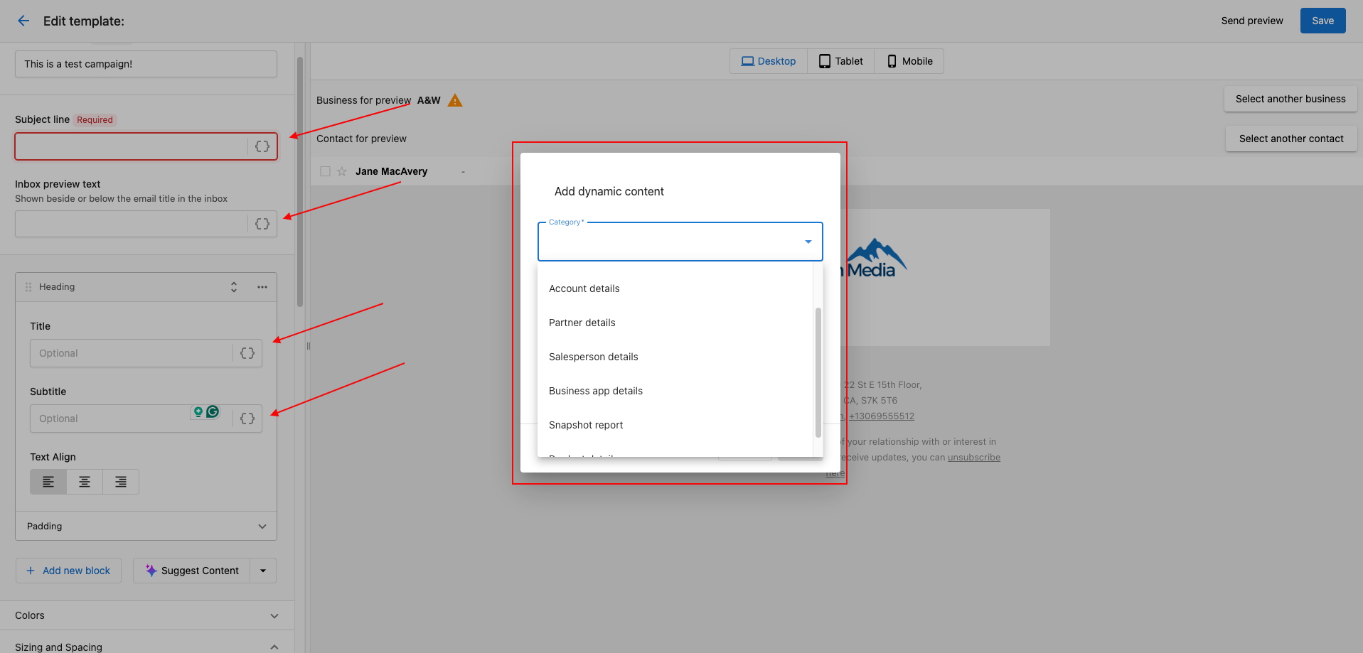 Dynamic component editor