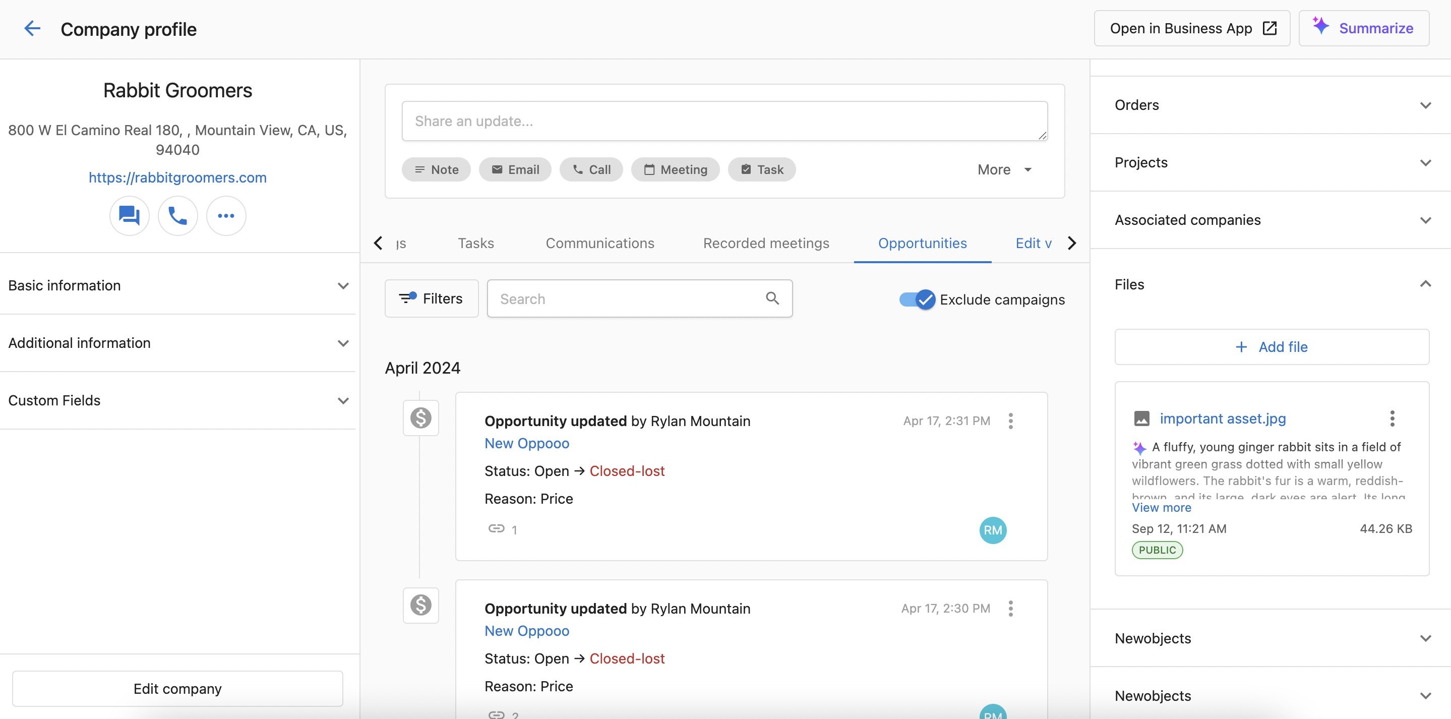Carga de archivos del CRM