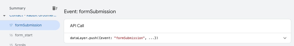 Viewing form submission data in Google Analytics 4 realtime reports