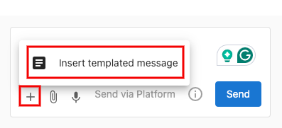 Inserting a templated message