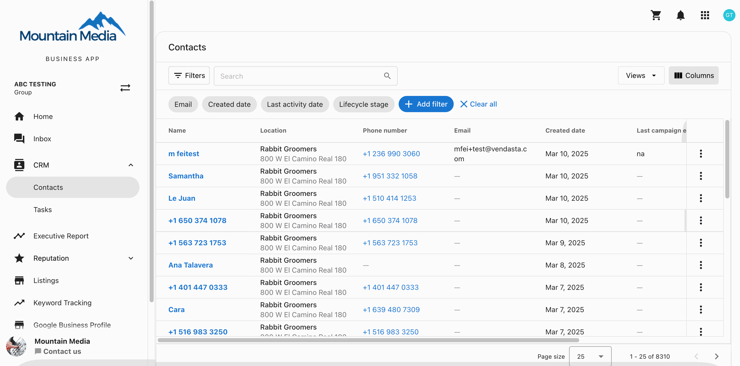 Multi-Location Business App Tasks View