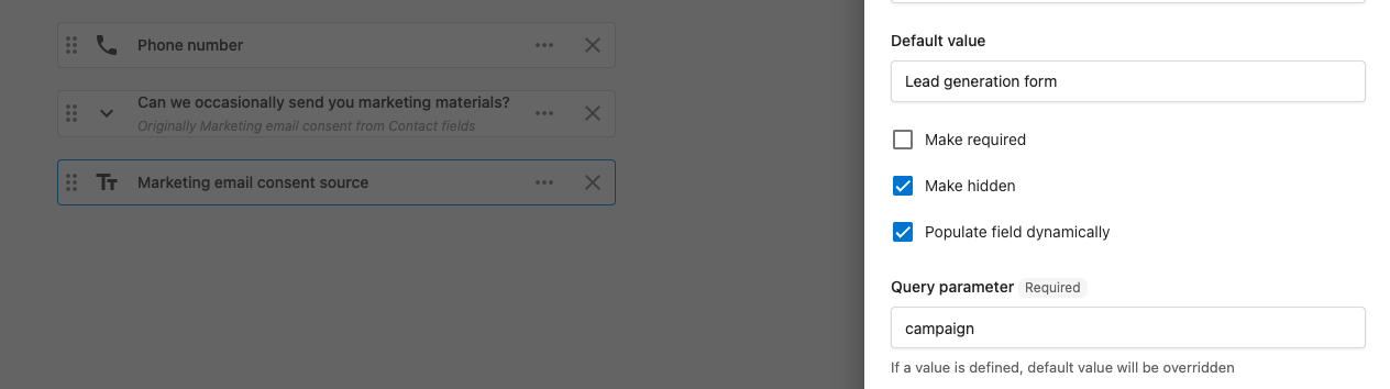 dynamically filling form fields