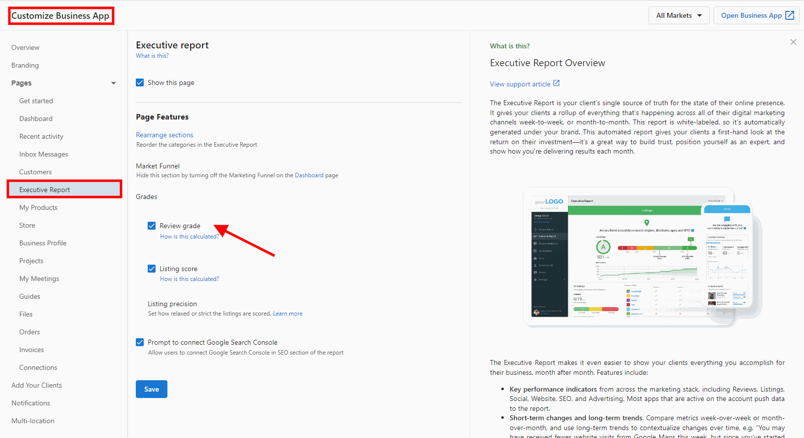 Disabling Review Grade for all markets