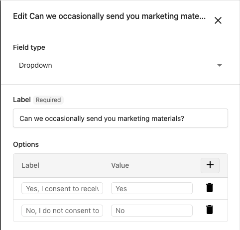 setting form field label
