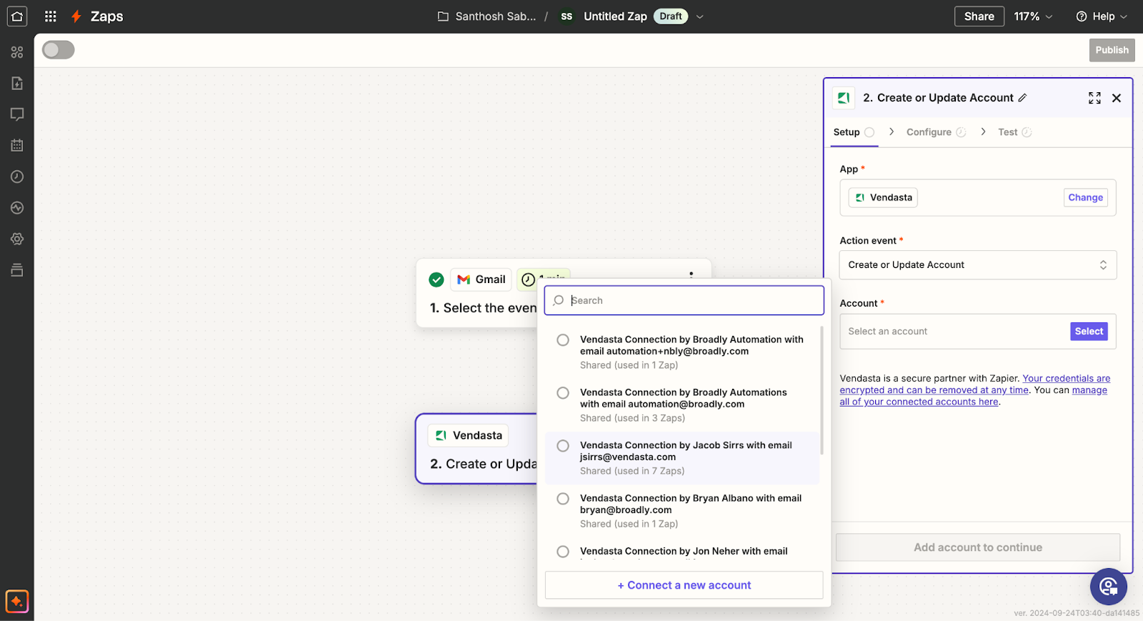 Connect Vendasta Account