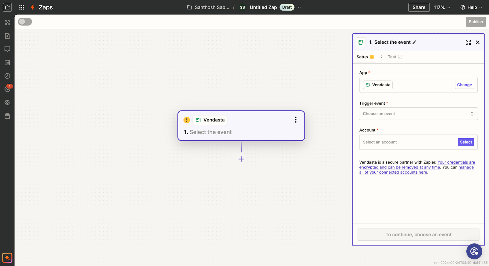 Zapier Setup Trigger