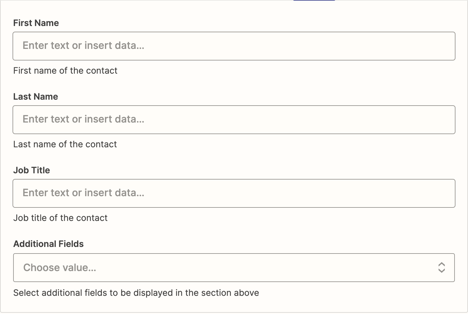 Zapier standard fields