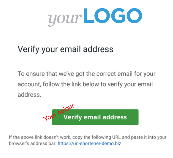 Email verification interface