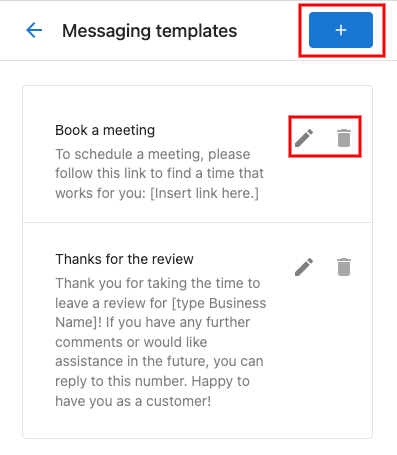 Add or edit templates