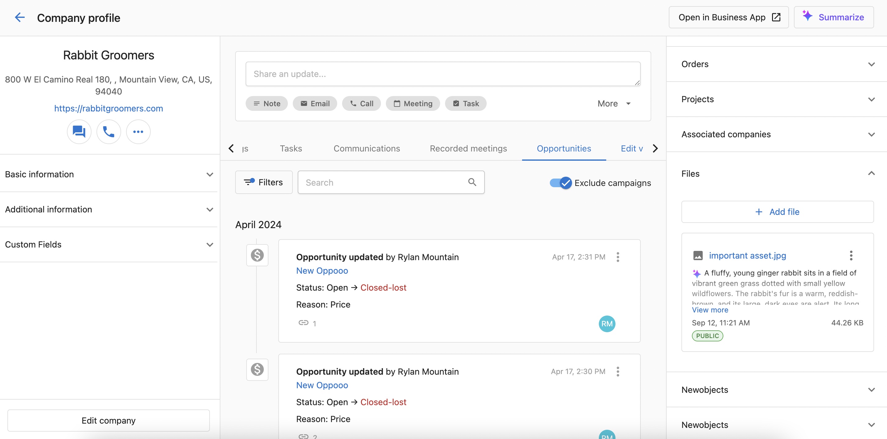 CRM file upload