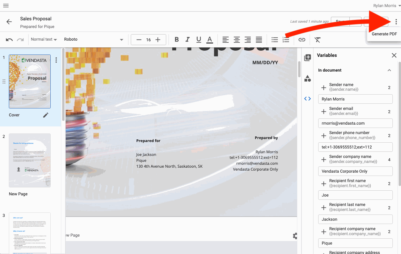 Generate Professional PDFs