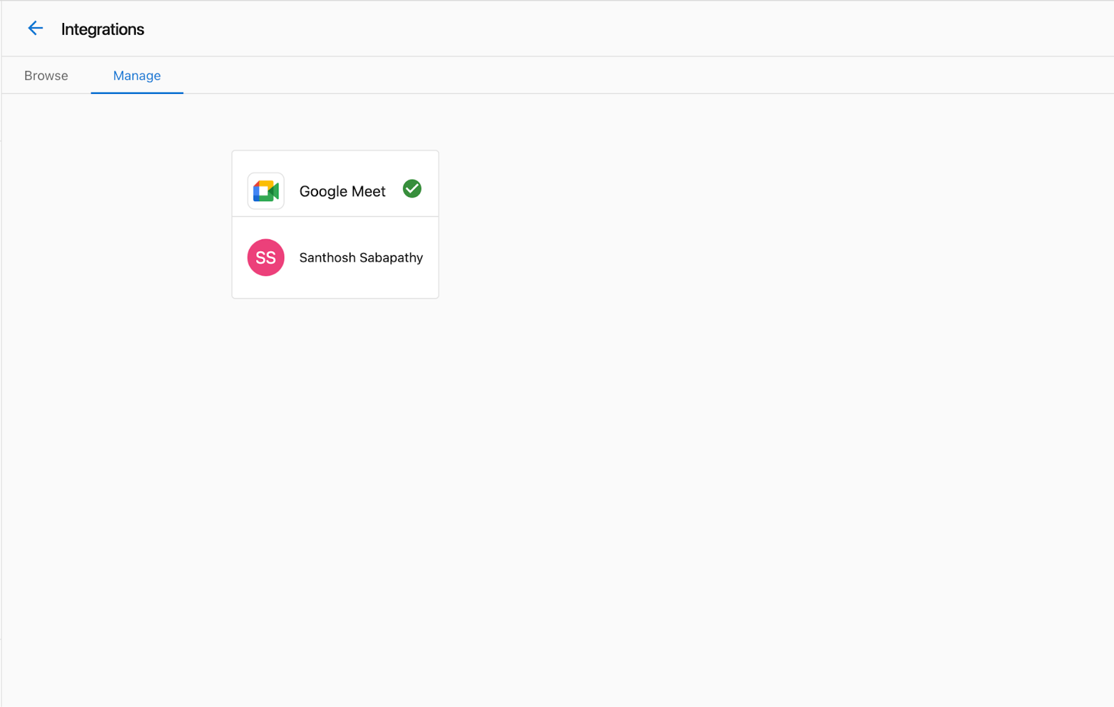Manage tab in user profile