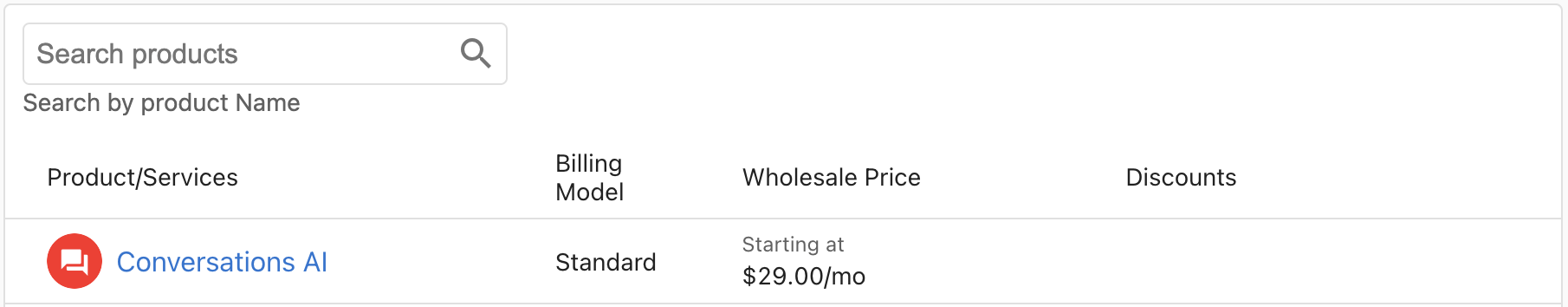 Pricing page overview