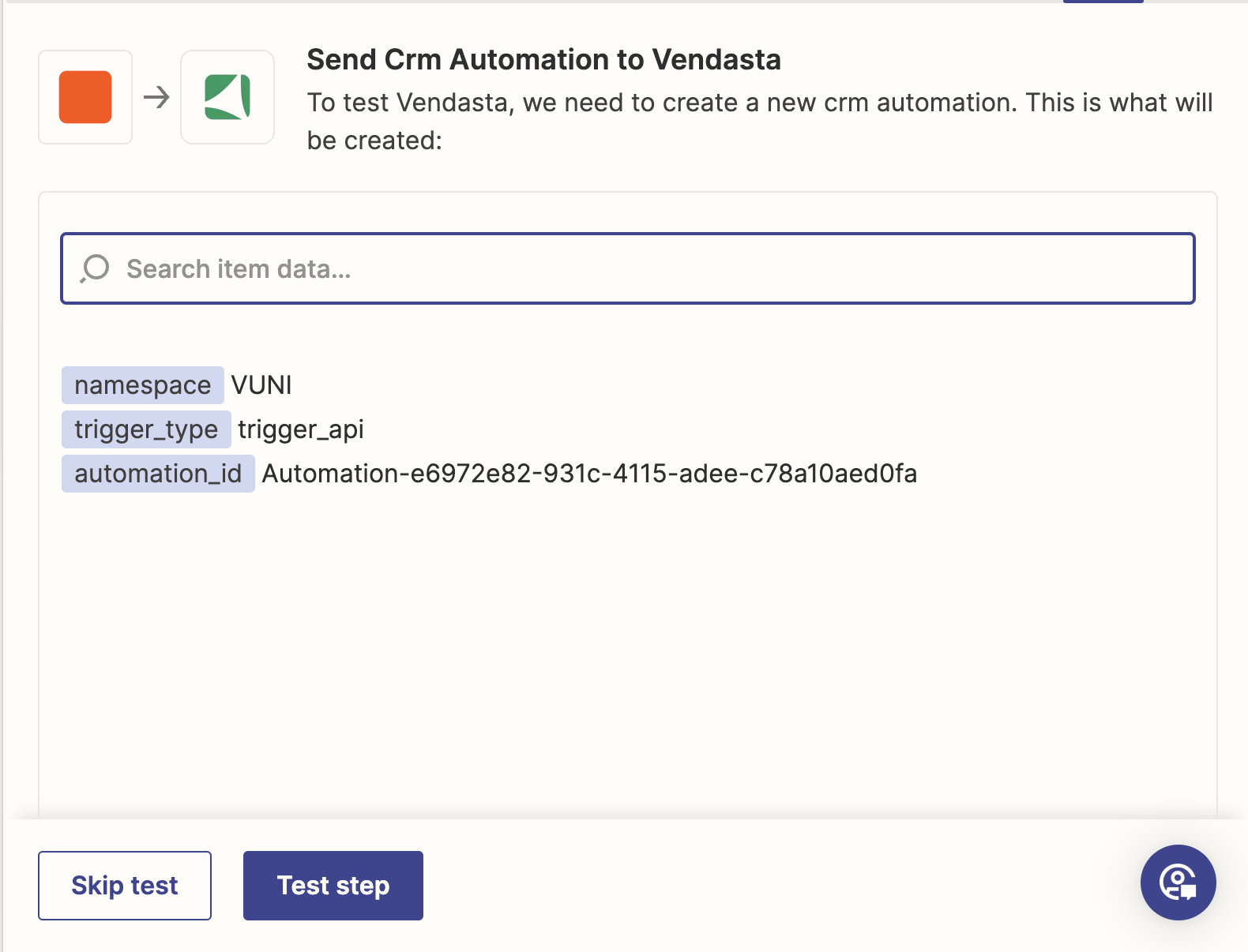 Zapier Test Step